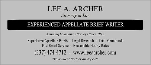 Lee A. Archer, Appellate Attorney